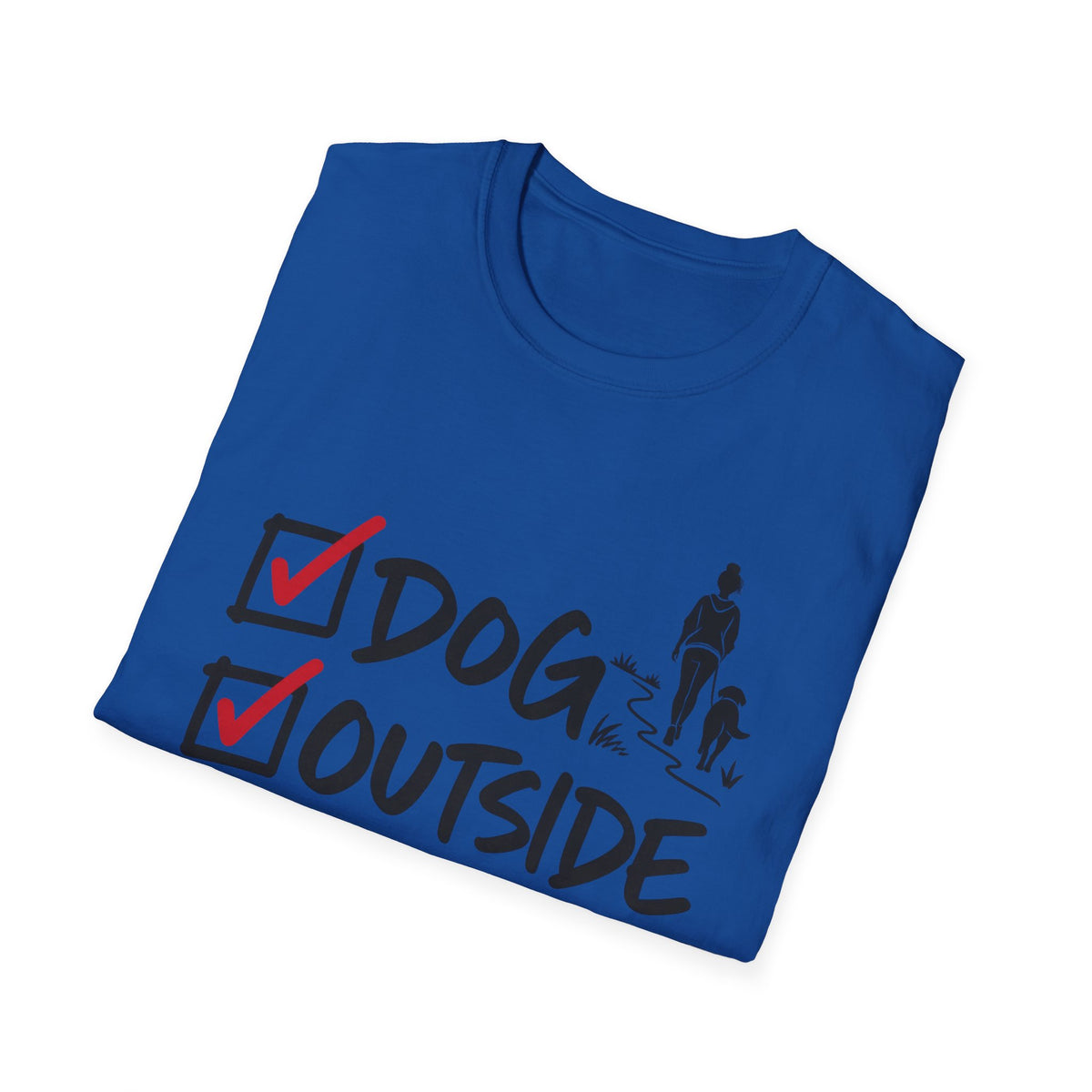 T-Shirt — "Dog, Outside, People Checklist" Vintage Graphic Tee