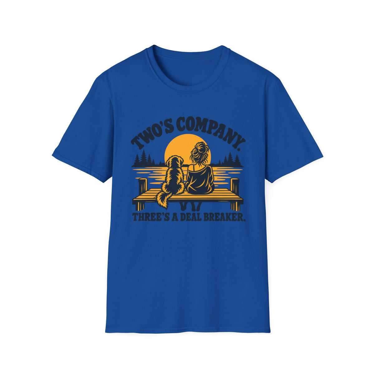 T-Shirt — "Two's Company, Three's A Deal Breaker" Vintage Graphic Tee