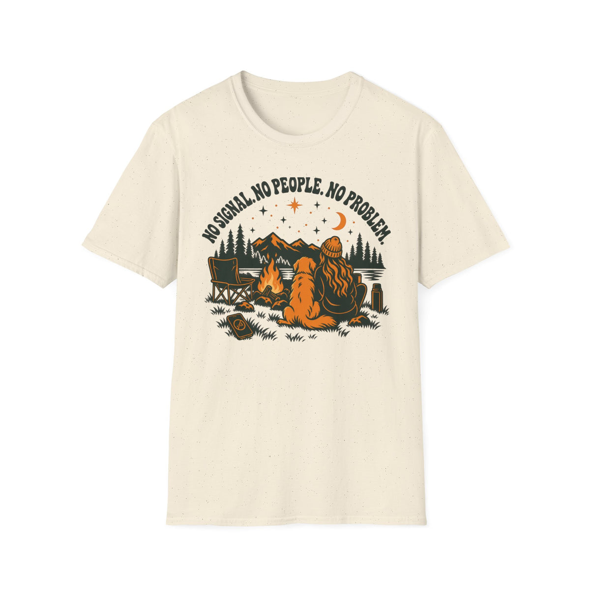T-Shirt — "No  Signal. No People. No Problem." Graphic Tee