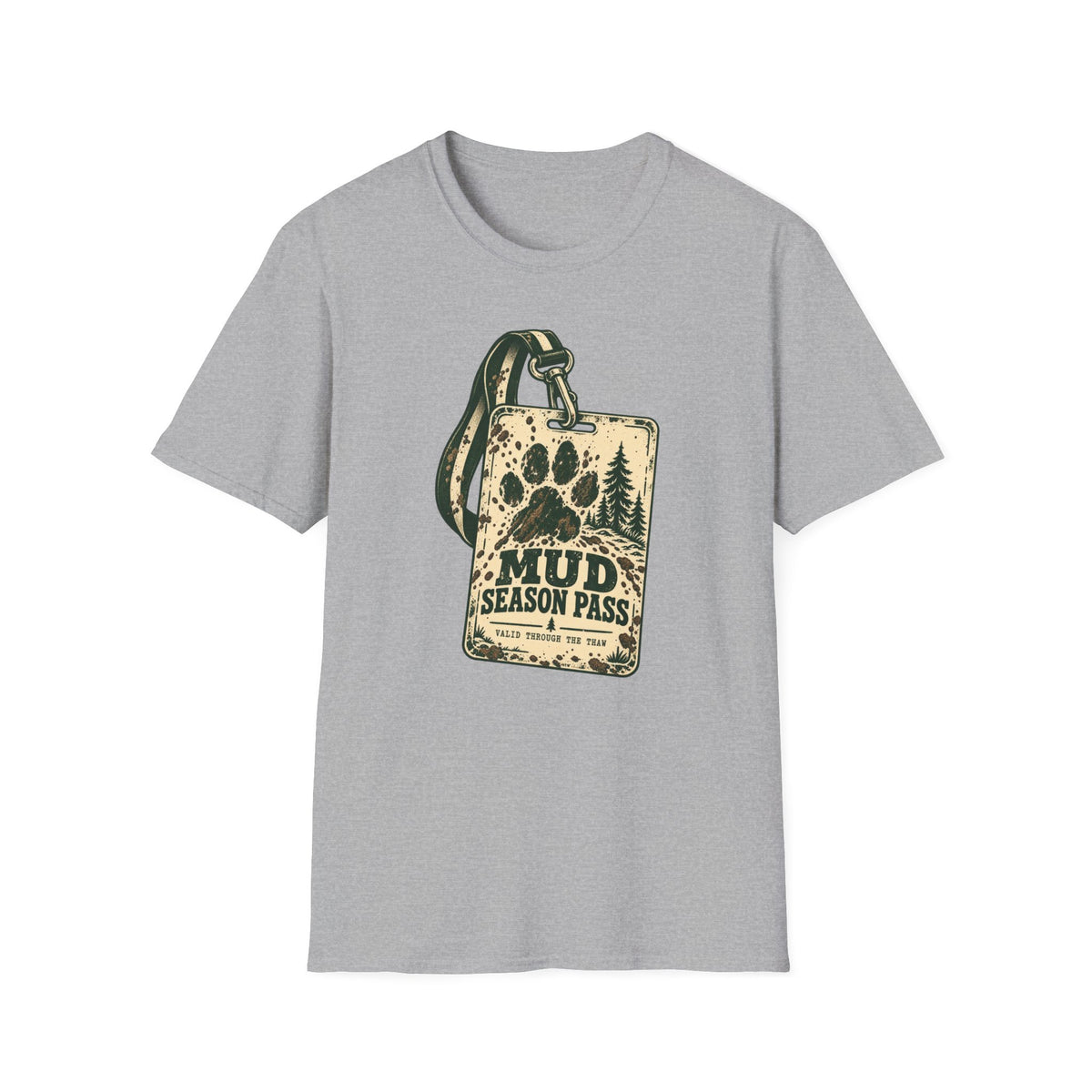 T-Shirt — "Mud Season Pass" Vintage Graphic Tee