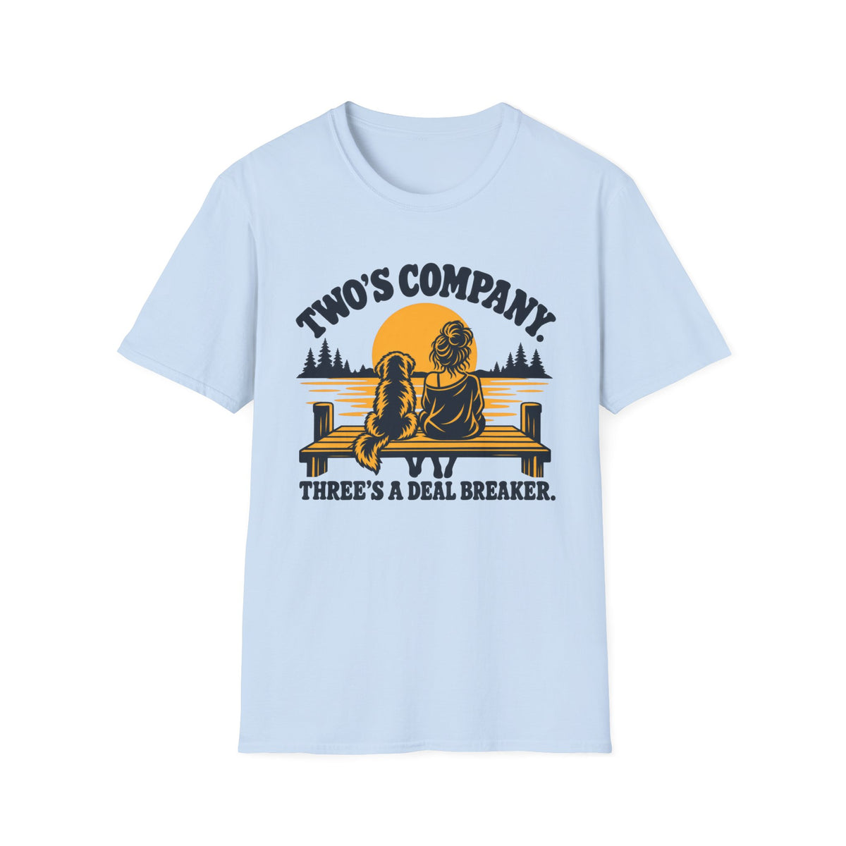 T-Shirt — "Two's Company, Three's A Deal Breaker" Vintage Graphic Tee