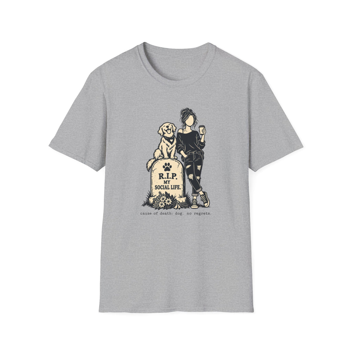 T-Shirt — "R.I.P. My Social Life" Graphic Tee