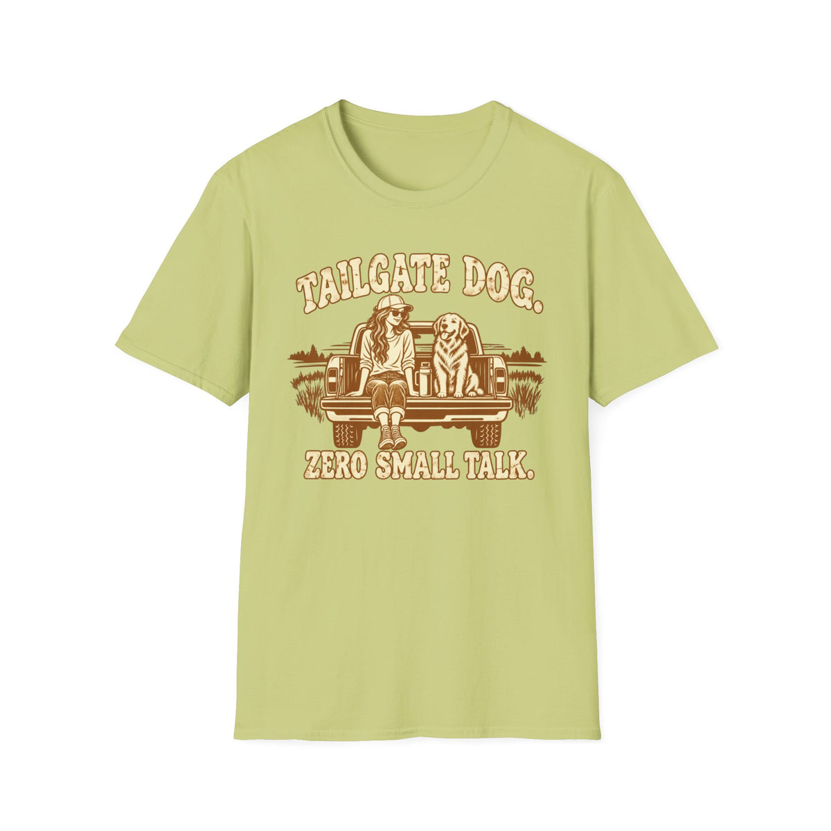T-Shirt — "Tailgate Dog. Zero Small Talk" Graphic Tee