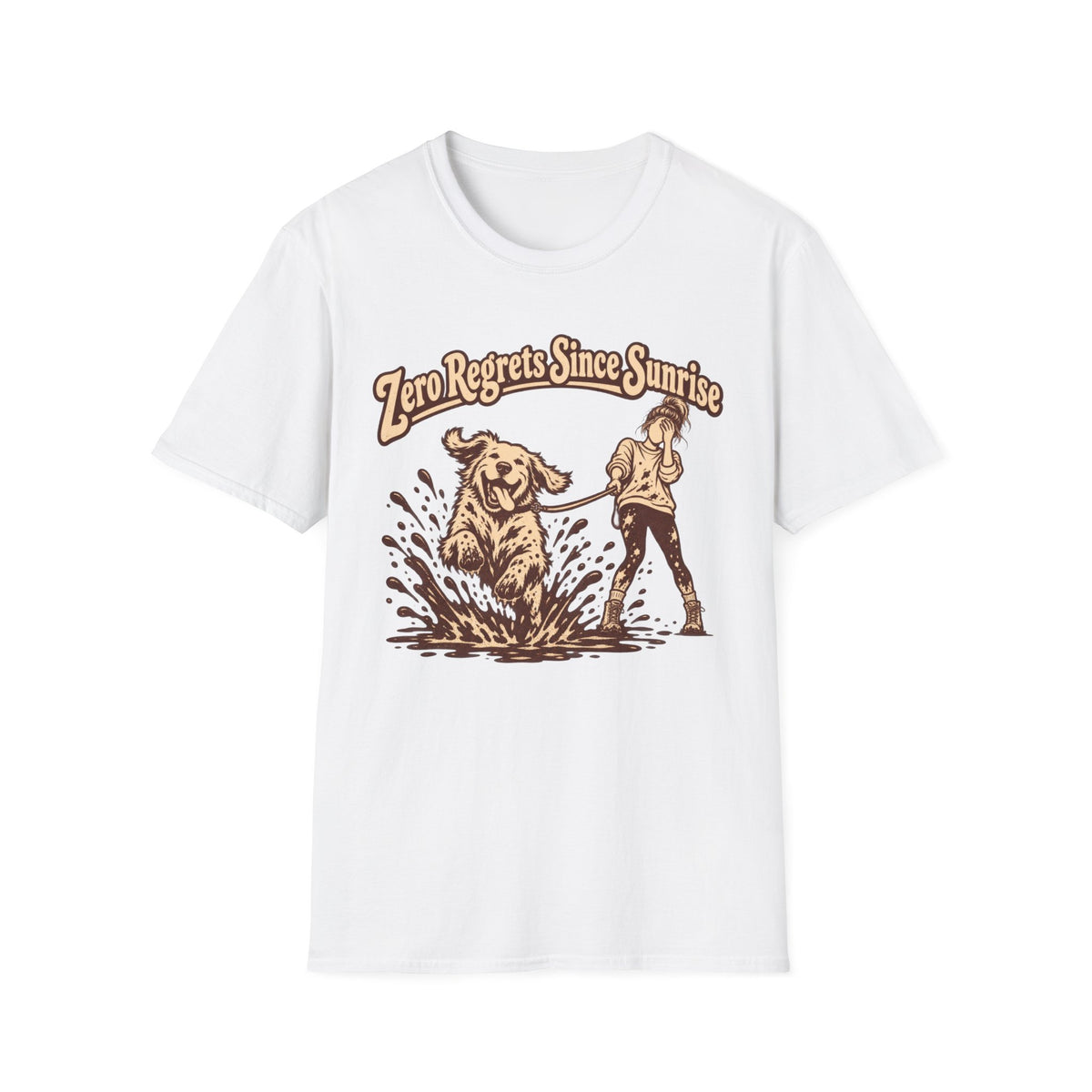 T-Shirt — "Zero Regrets Since Sunrise" Graphic Tee