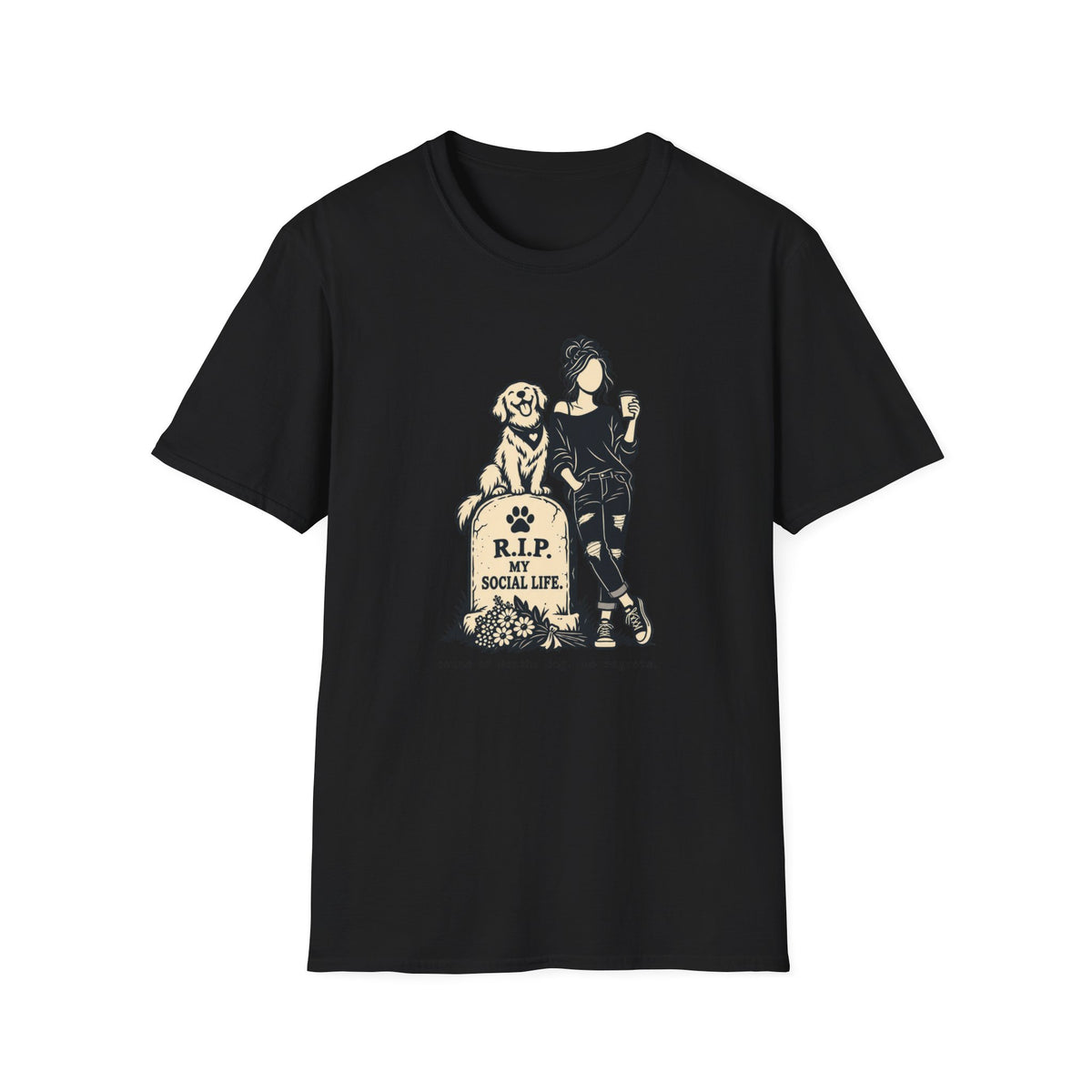 T-Shirt — "R.I.P. My Social Life" Graphic Tee