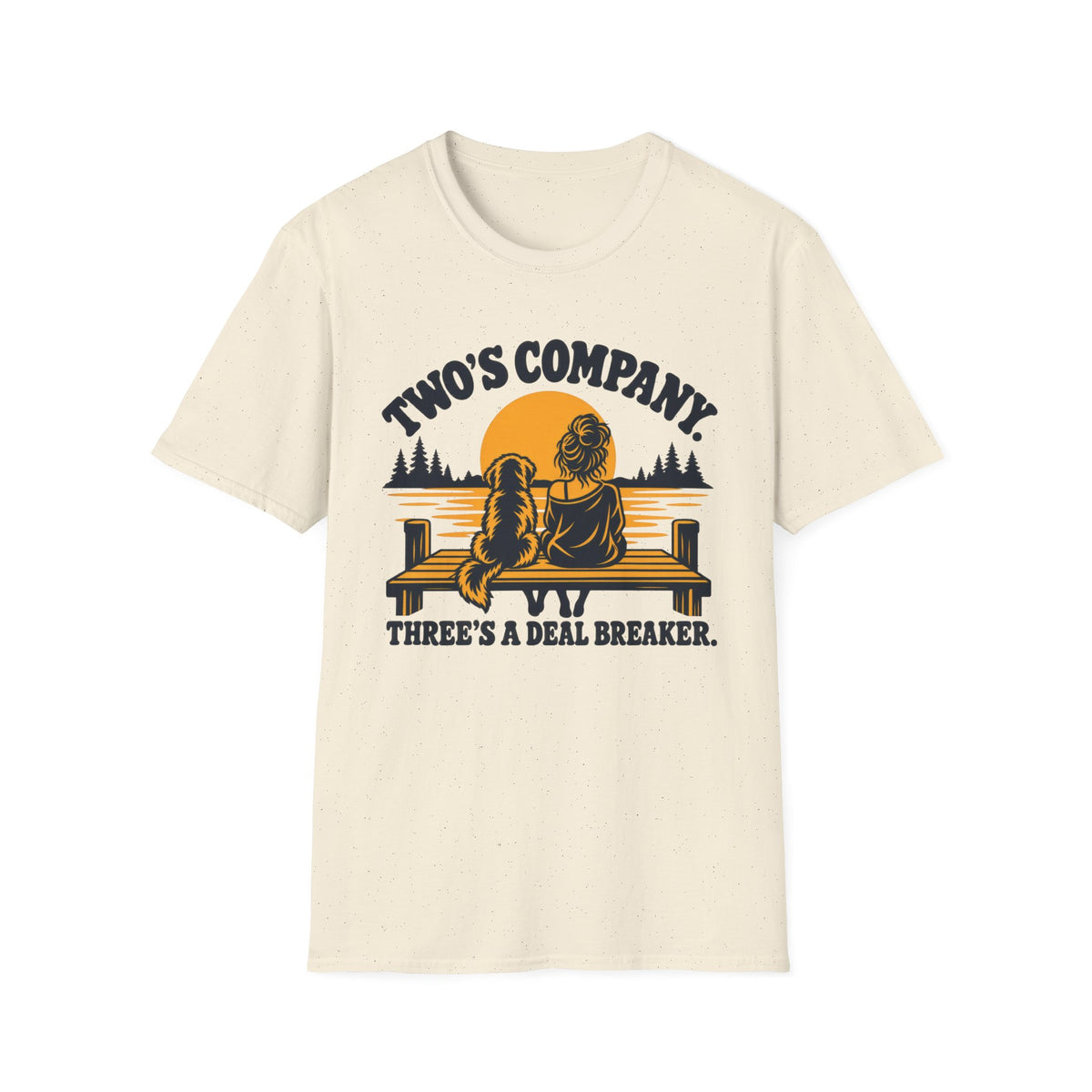 T-Shirt — "Two's Company, Three's A Deal Breaker" Vintage Graphic Tee