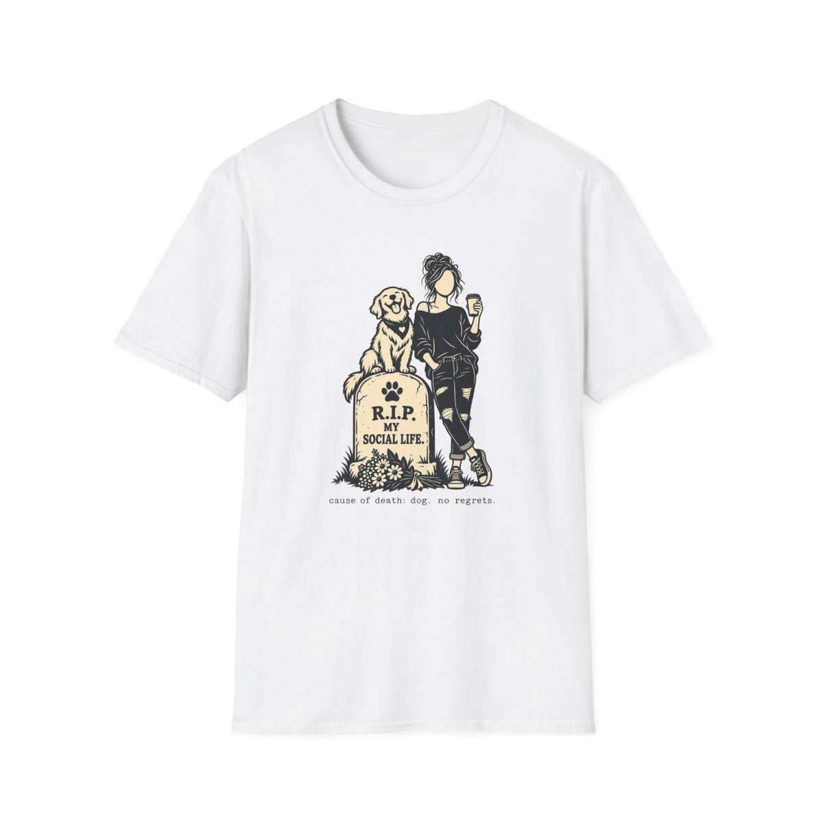 T-Shirt — "R.I.P. My Social Life" Graphic Tee