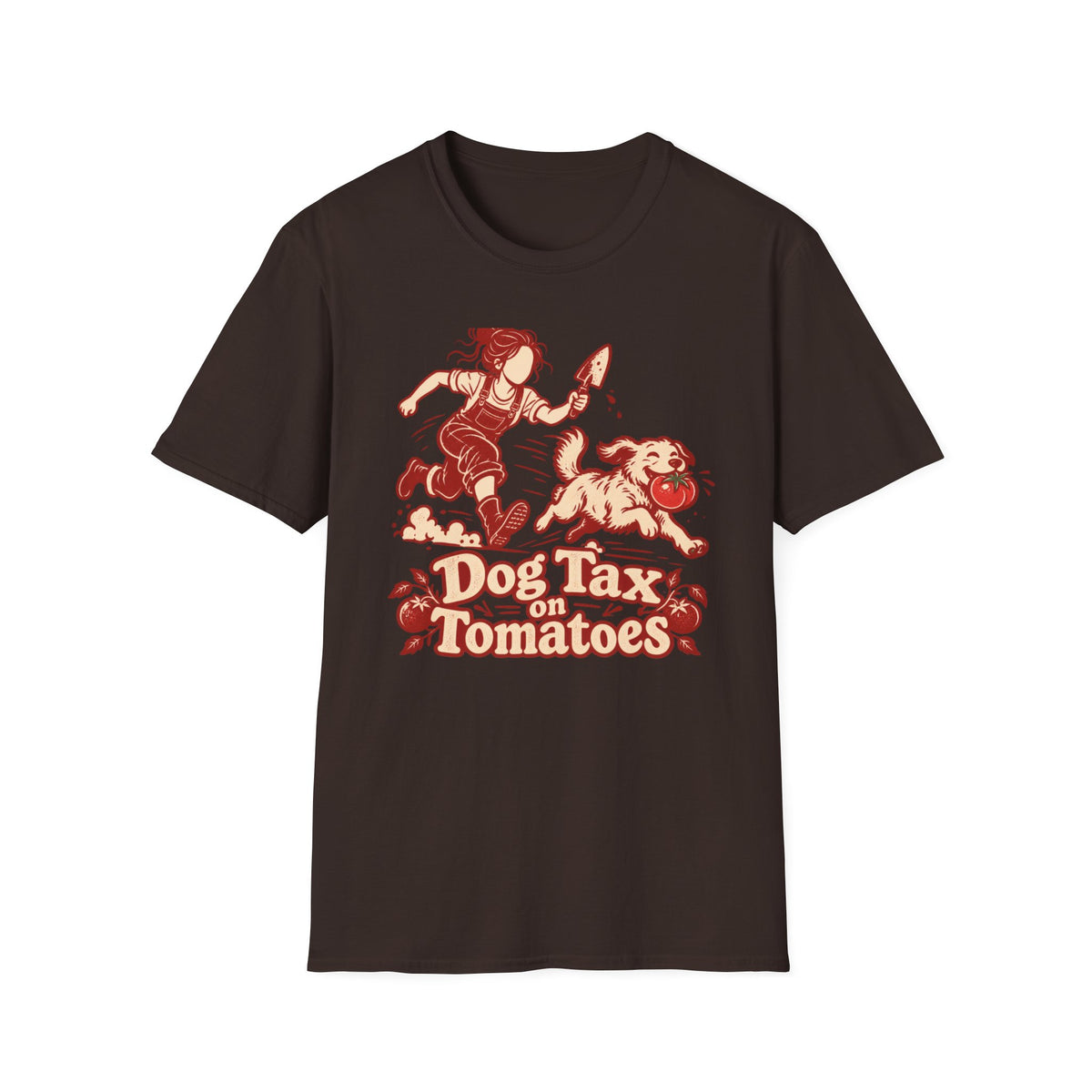 T-Shirt — "Dog Tax On Tomatoes" Graphic Tee
