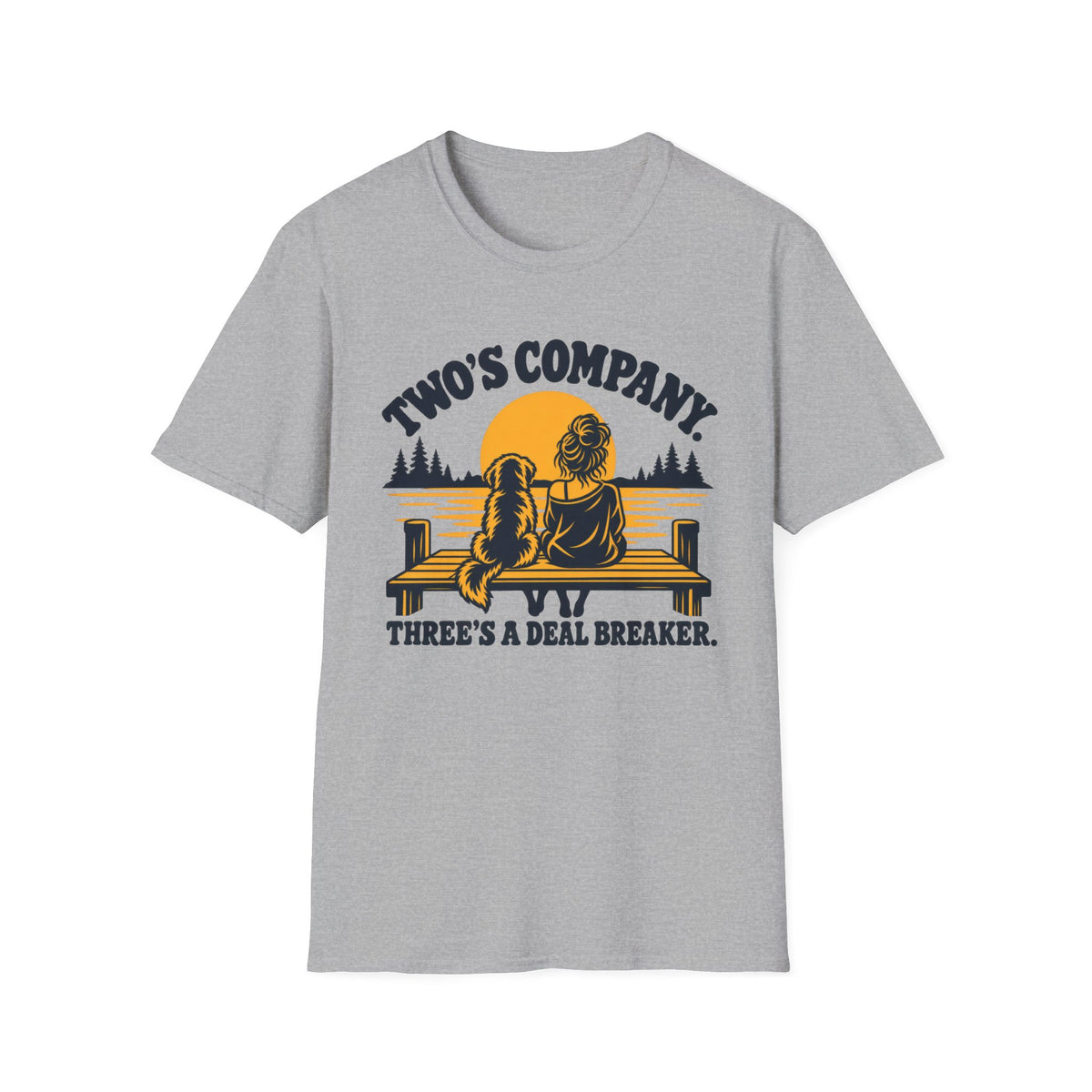 T-Shirt — "Two's Company, Three's A Deal Breaker" Vintage Graphic Tee
