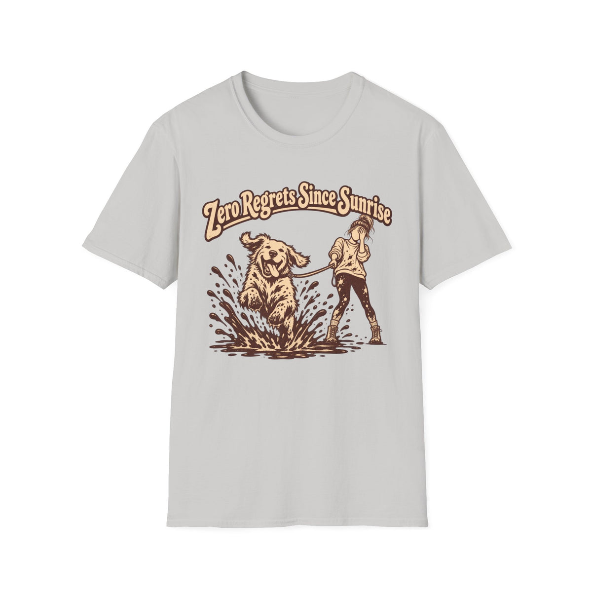 T-Shirt — "Zero Regrets Since Sunrise" Graphic Tee