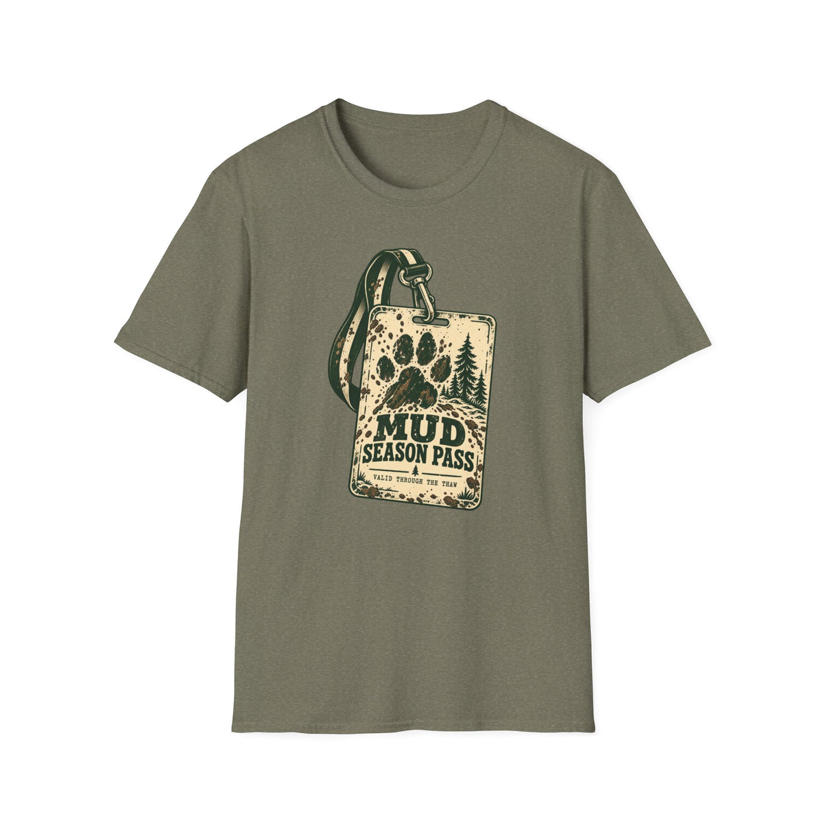T-Shirt — "Mud Season Pass" Vintage Graphic Tee