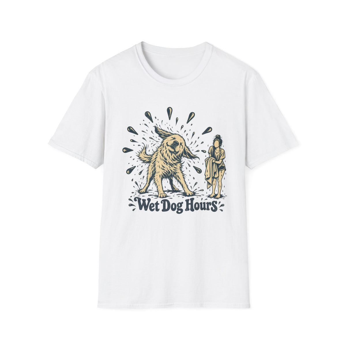 T-Shirt — "Wet Dog Hours" Graphic Tee