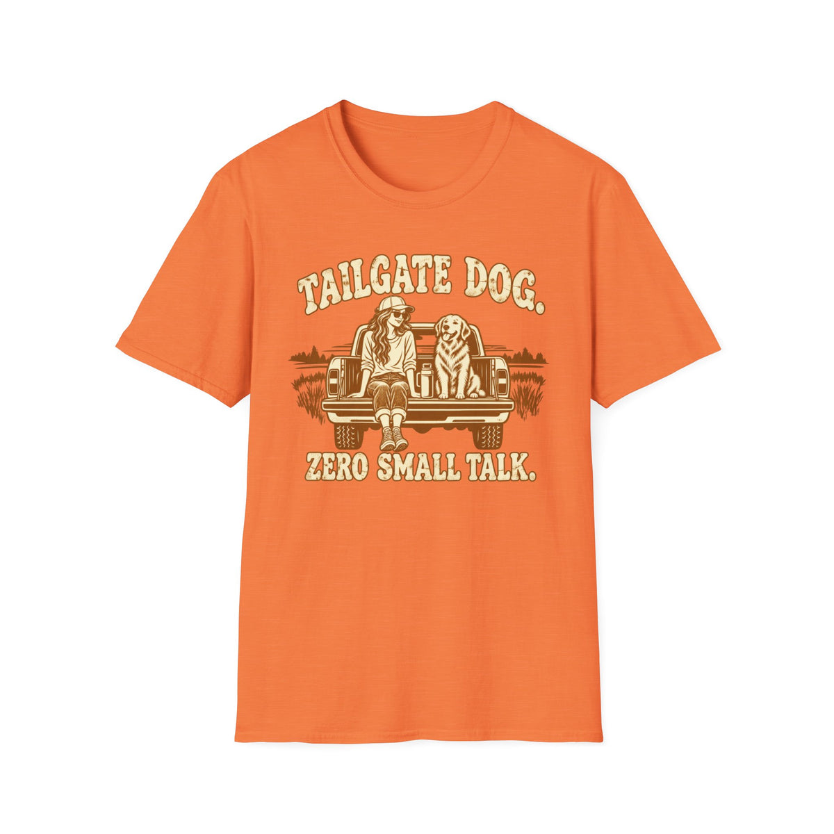 T-Shirt — "Tailgate Dog. Zero Small Talk" Graphic Tee