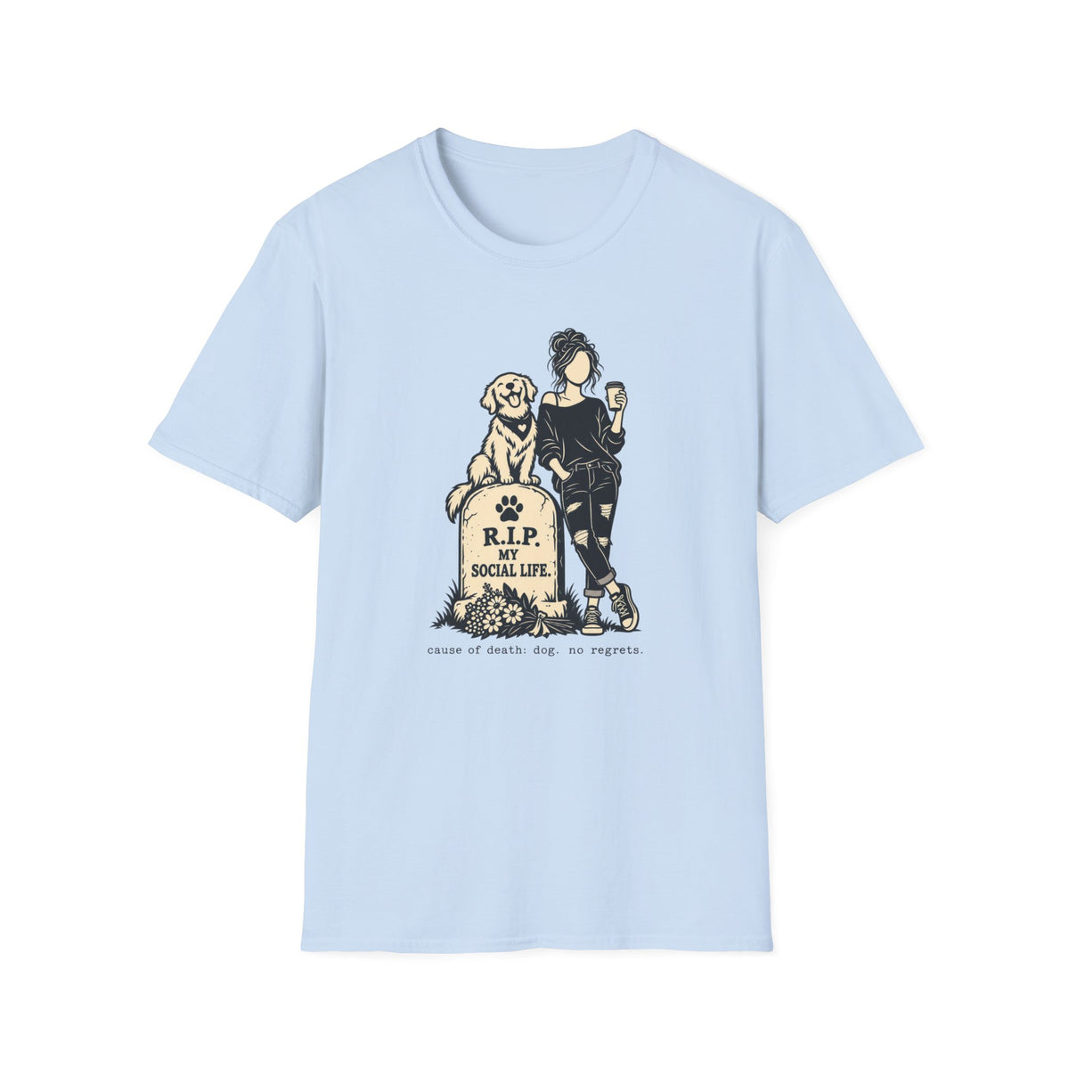 T-Shirt — "R.I.P. My Social Life" Graphic Tee