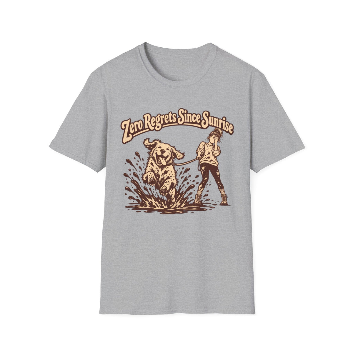 T-Shirt — "Zero Regrets Since Sunrise" Graphic Tee