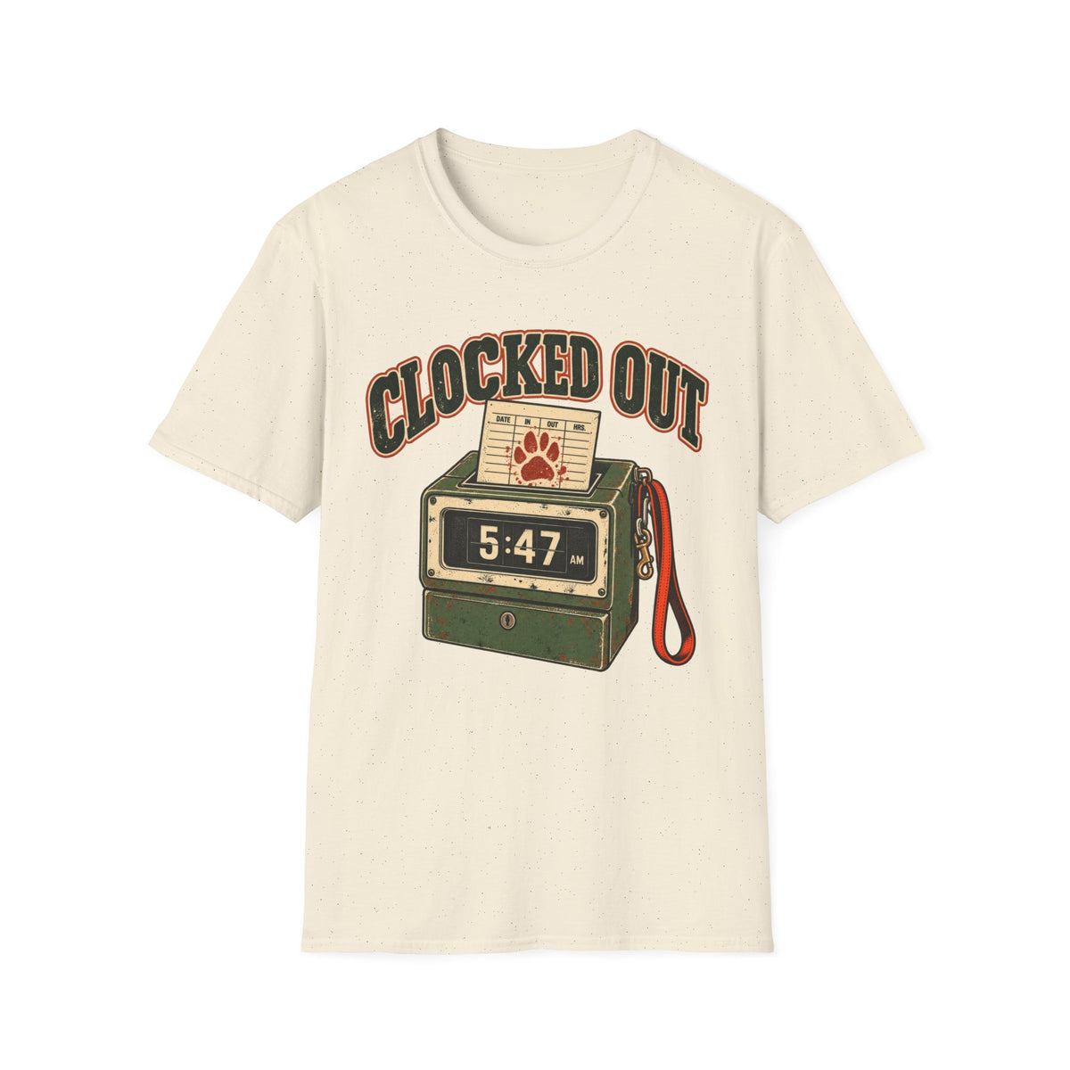 T-Shirt — "Clocked Out" Vintage Graphic Tee