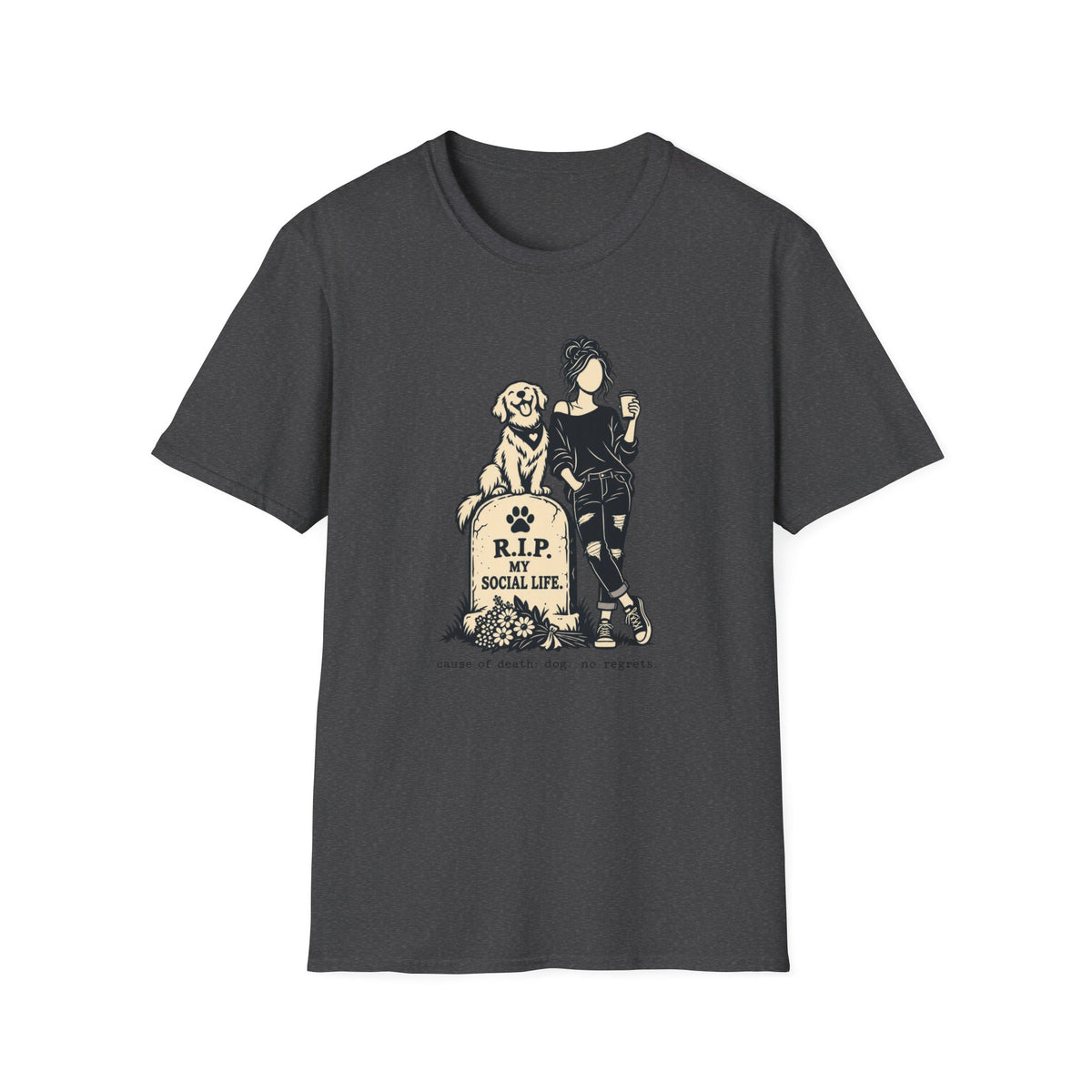 T-Shirt — "R.I.P. My Social Life" Graphic Tee