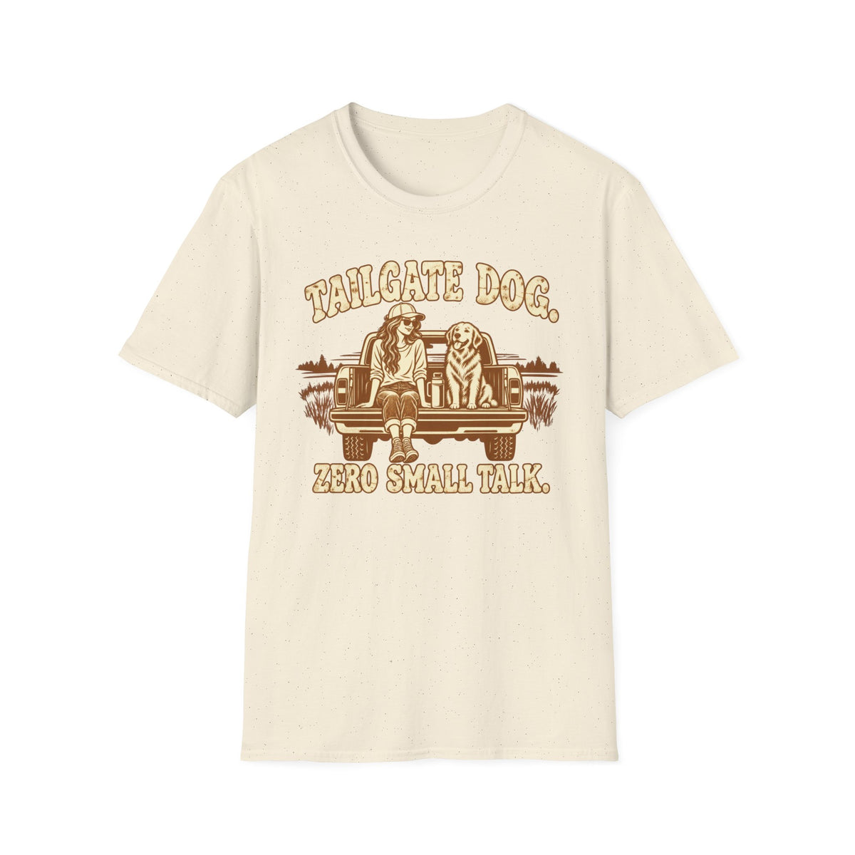 T-Shirt — "Tailgate Dog. Zero Small Talk" Graphic Tee
