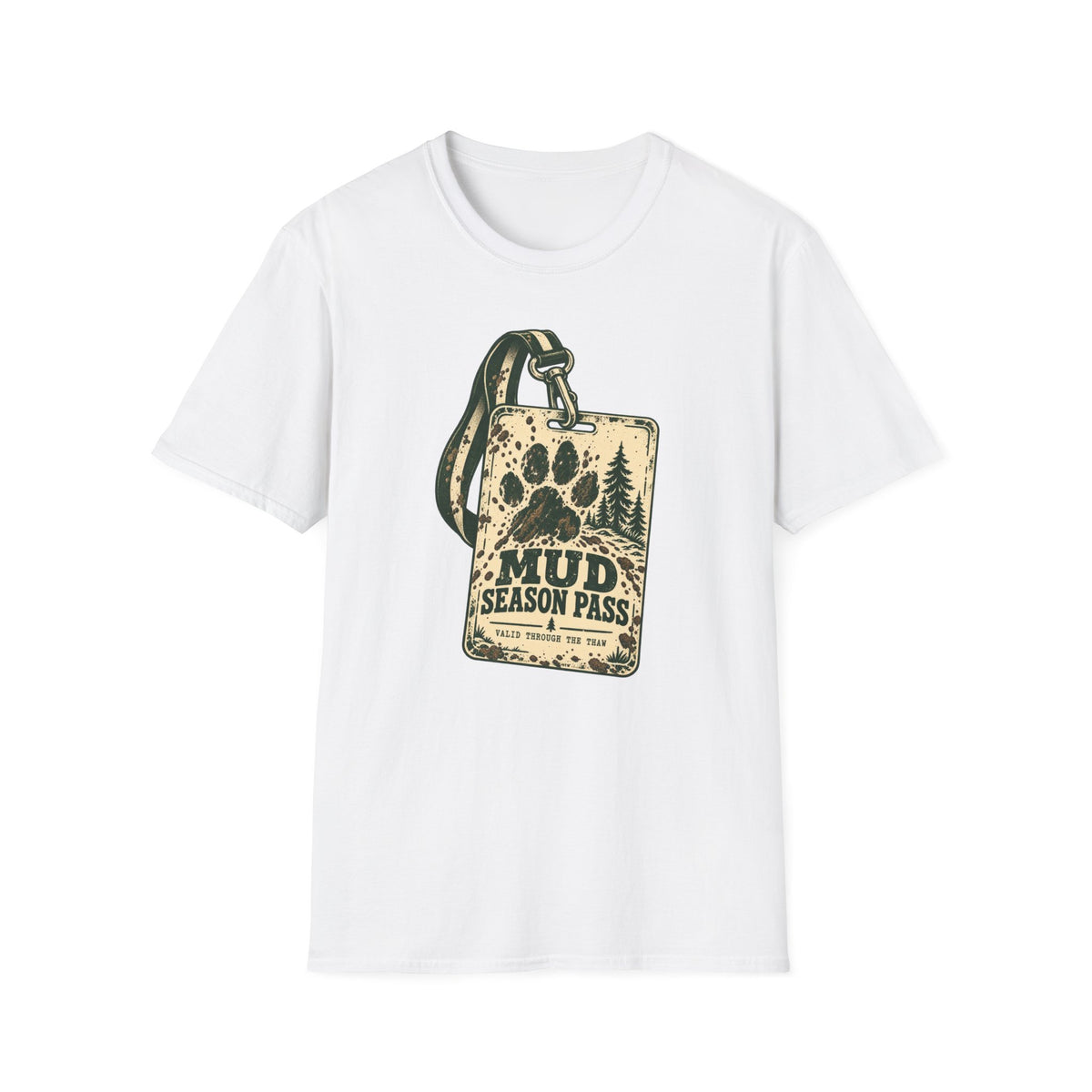 T-Shirt — "Mud Season Pass" Vintage Graphic Tee
